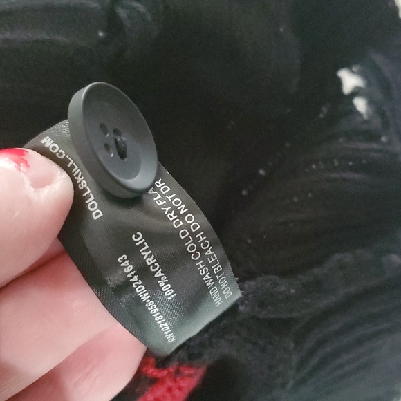 Dolls Kill Widow Black Red Stripe Button Cardigan Size Small Oversized Distress - Picture 4 of 9